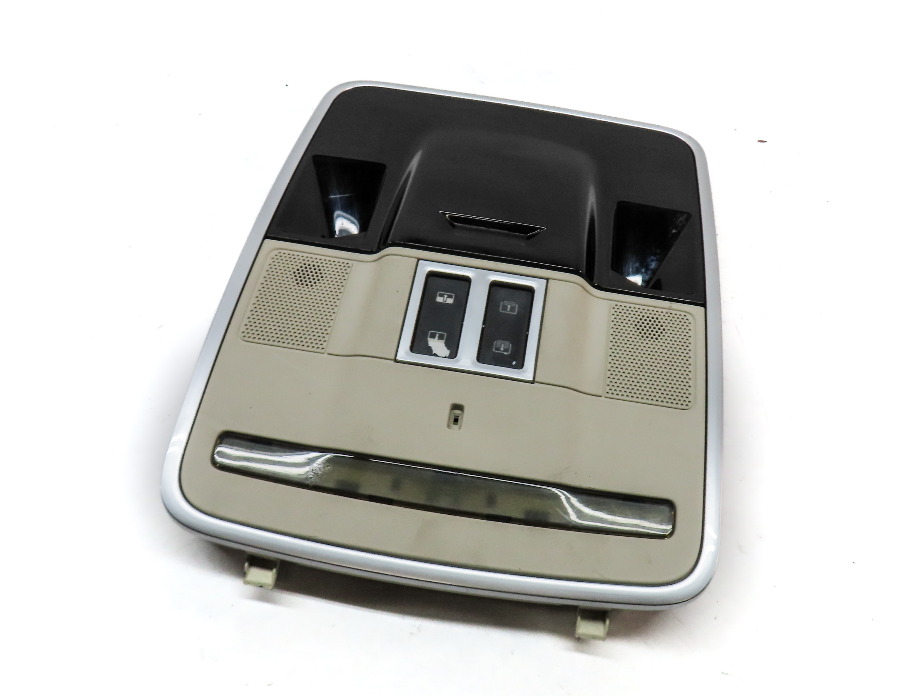 13 RANGE ROVER (L405) FRONT OVERHEAD DOME LIGHT LAMP w/ SWITCHES (Beige & Black) — exact item pictured